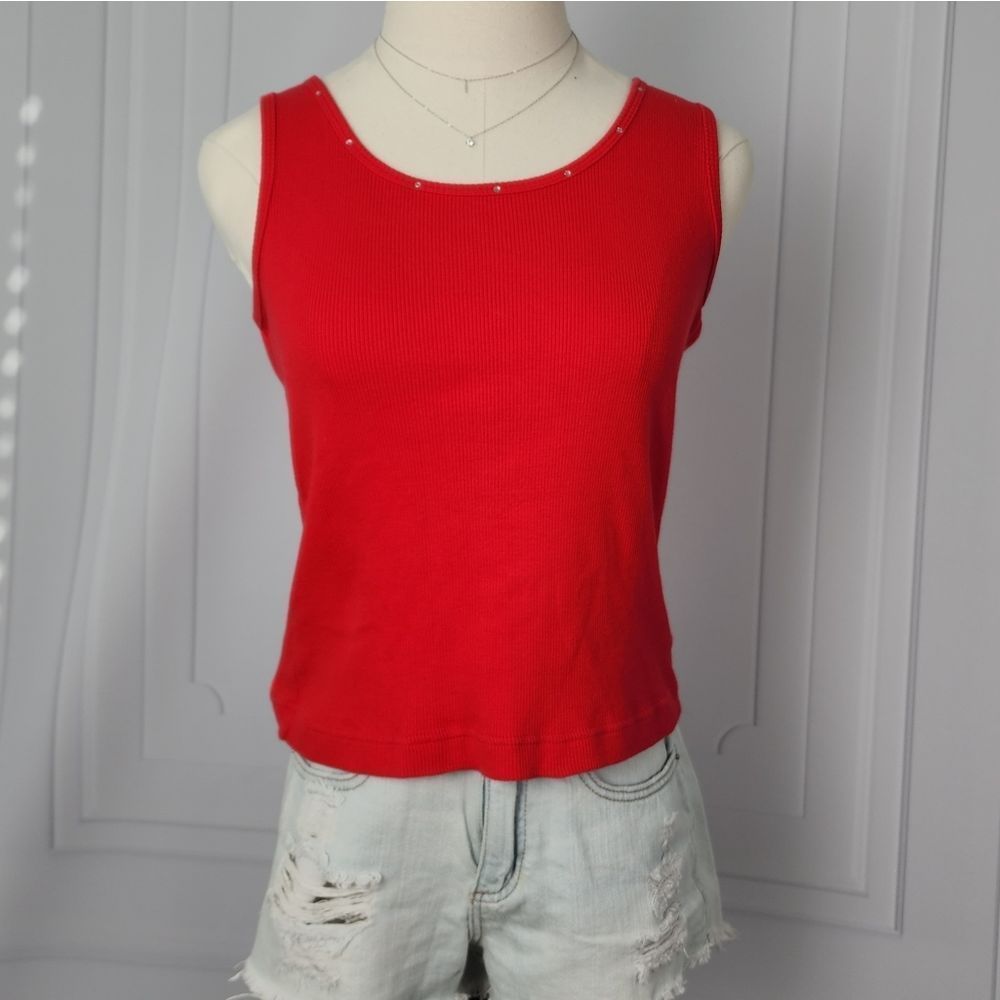Faded Glory Red Sequin Tank Top